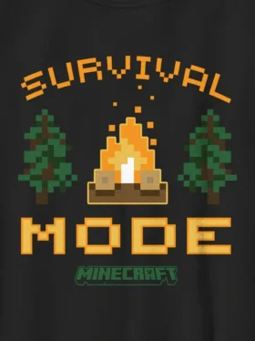 T-shirt graphique Minecraft « Mode Survie » pour enfants