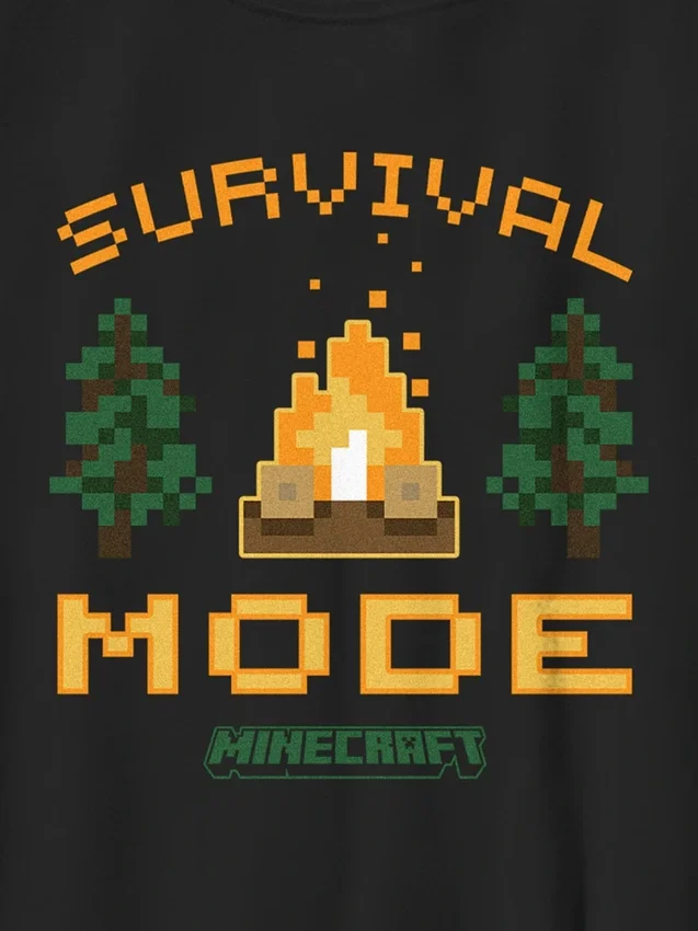 T-shirt graphique Minecraft « Mode Survie » pour enfants