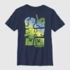 T-shirt graphique Minecraft pour enfants « Steve et Alex contre les monstres »