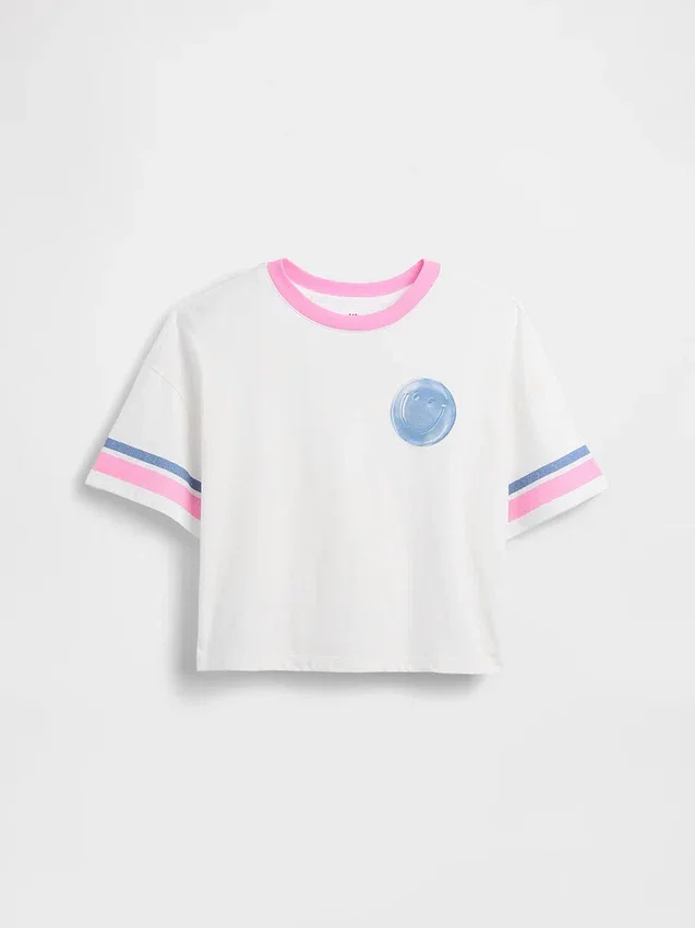 T-shirt graphique oversize et carré pour enfant