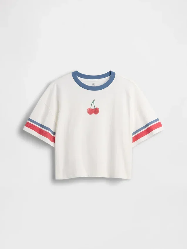 T-shirt graphique oversize et carré pour enfant