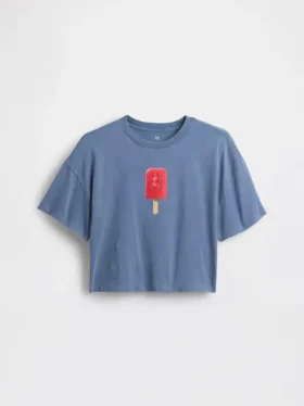 T-shirt graphique oversize et carré pour enfant