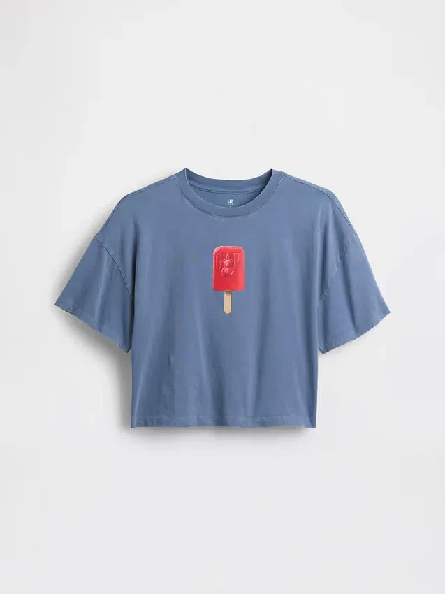 T-shirt graphique oversize et carré pour enfant