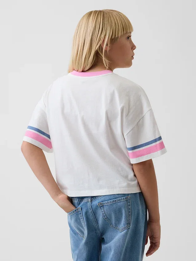 T-shirt graphique oversize et carré pour enfant
