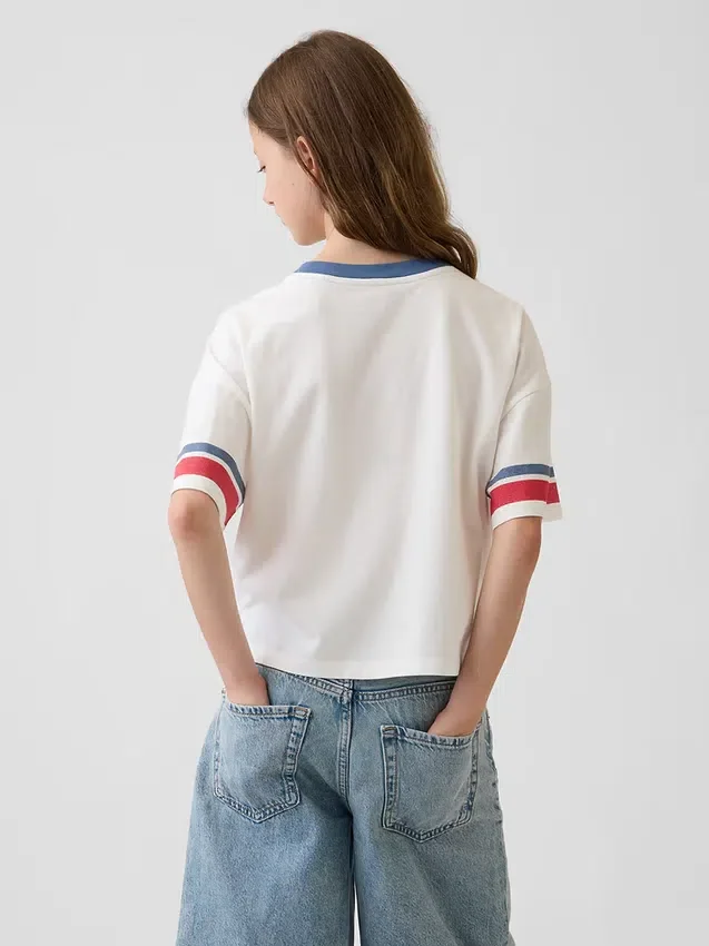 T-shirt graphique oversize et carré pour enfant