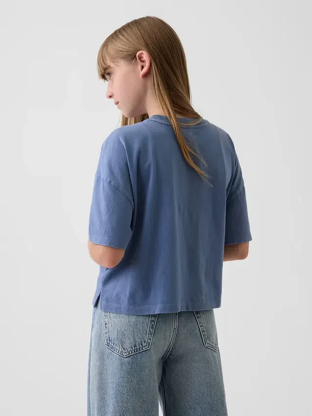 T-shirt graphique oversize et carré pour enfant