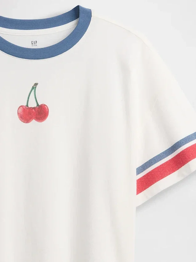 T-shirt graphique oversize et carré pour enfant