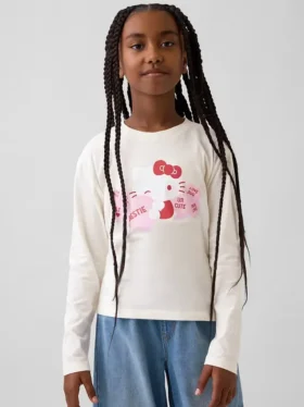 T-shirt graphique oversize Hello Kitty pour enfants