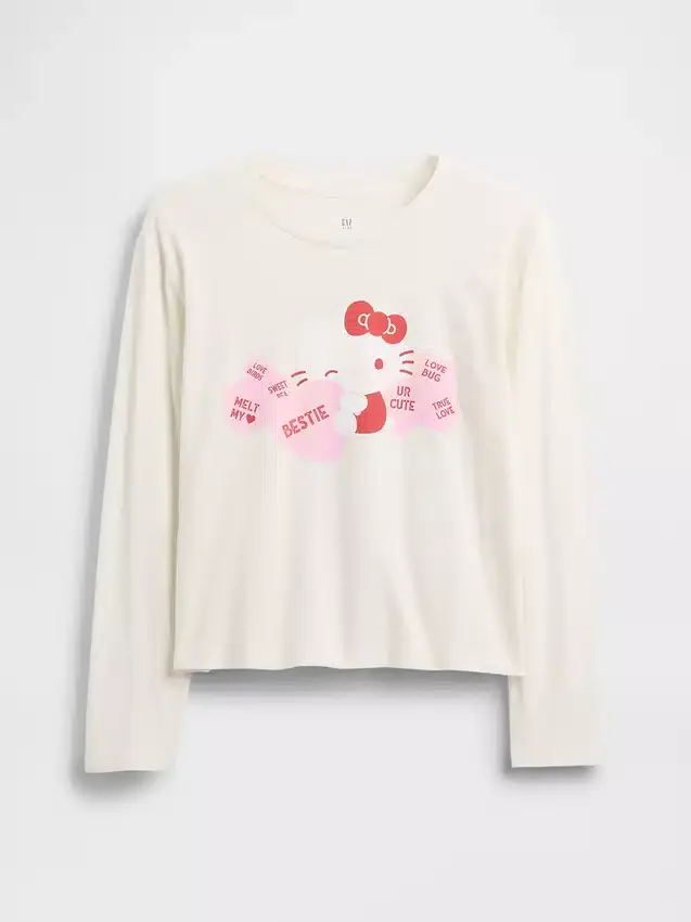 T-shirt graphique oversize Hello Kitty pour enfants