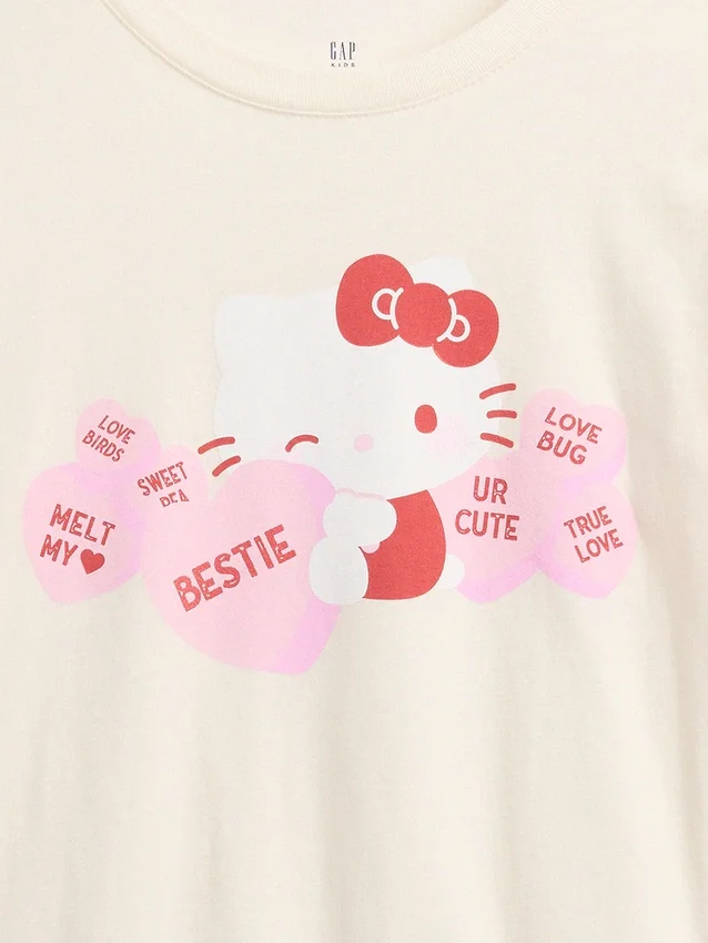 T-shirt graphique oversize Hello Kitty pour enfants