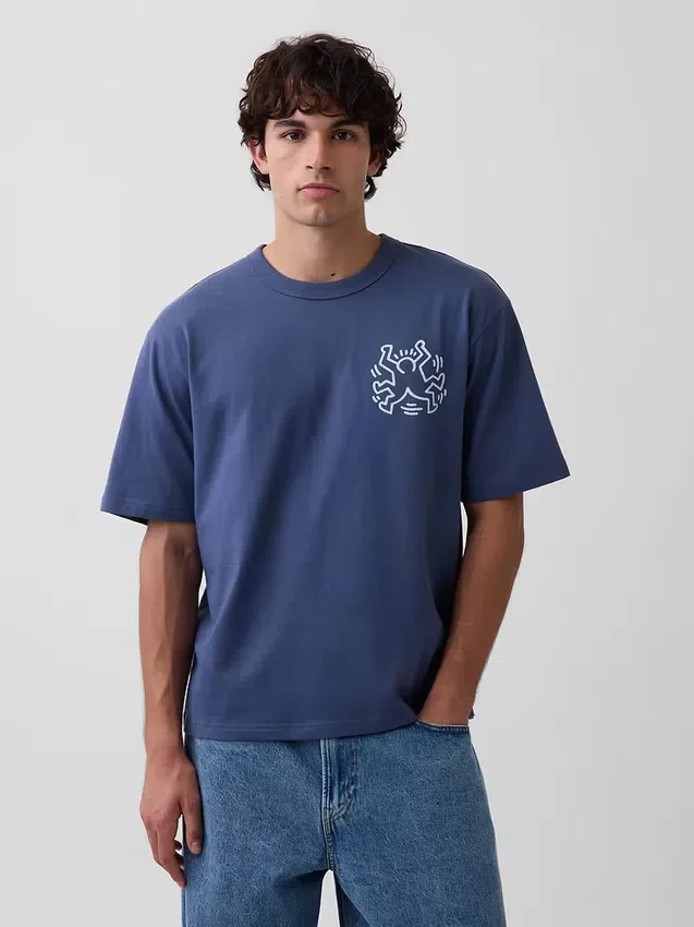 T-shirt graphique oversize Keith Haring