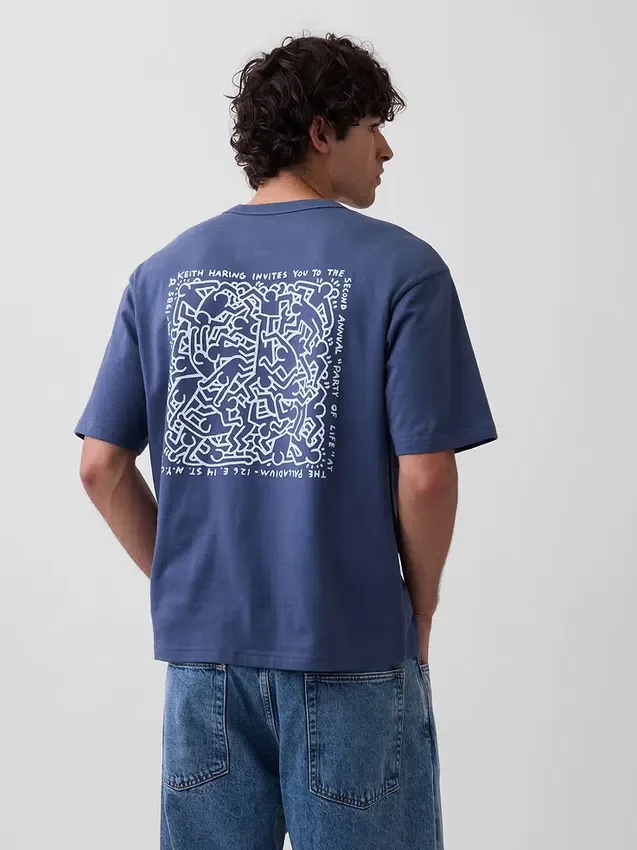 T-shirt graphique oversize Keith Haring