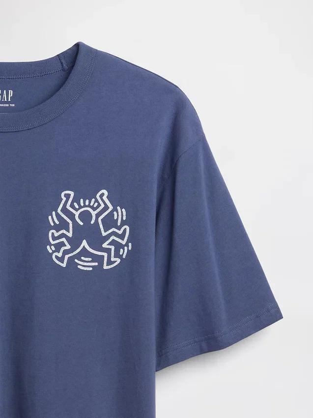 T-shirt graphique oversize Keith Haring