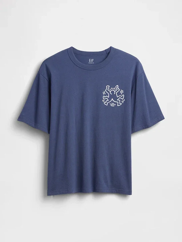 T-shirt graphique oversize Keith Haring