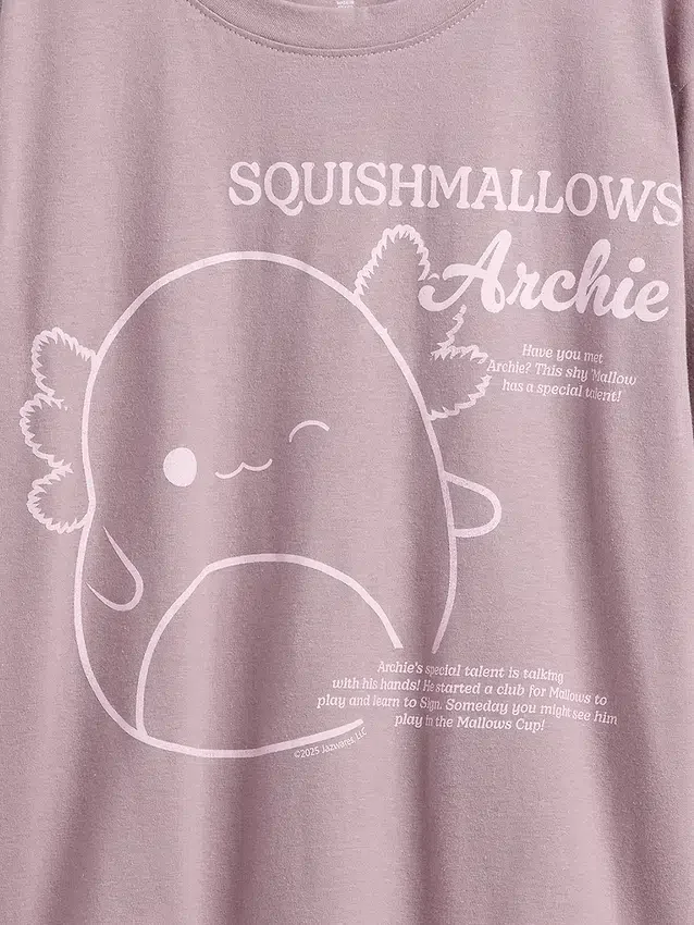 T-shirt graphique oversize Squishmallow pour enfants