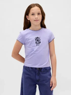 T-shirt graphique pour enfants GAP × Disney « L'Étrange Noël de Monsieur Jack » de Tim Burton, coupe rétrécie