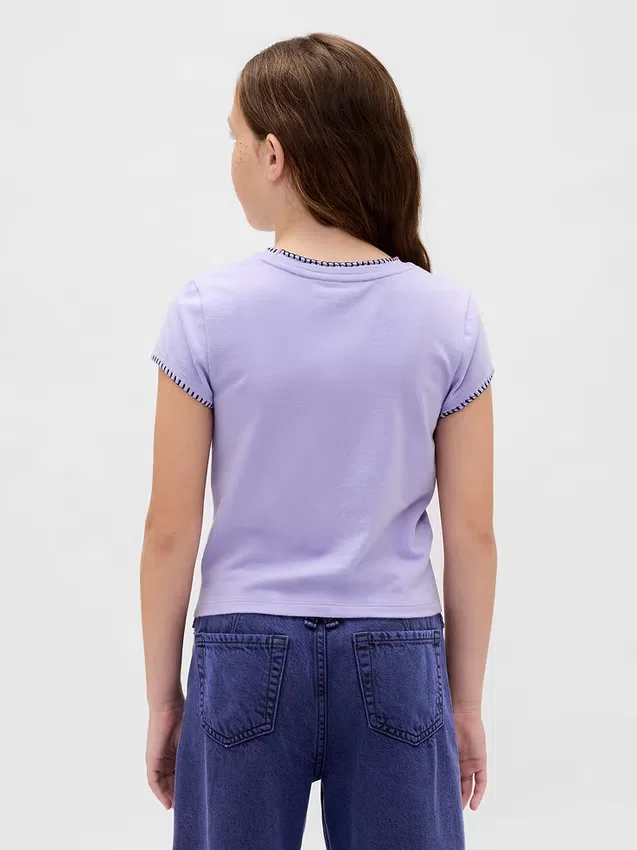 T-shirt graphique pour enfants GAP × Disney « L'Étrange Noël de Monsieur Jack » de Tim Burton, coupe rétrécie
