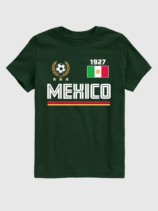 T-shirt graphique pour enfants « Maillot de foot du Mexique »