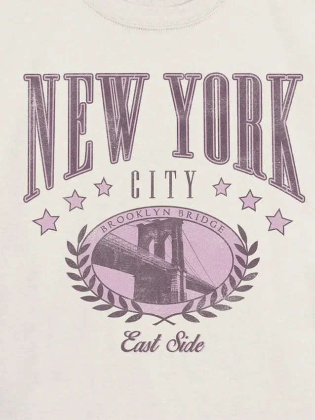 T-shirt graphique pour enfants « New York College »