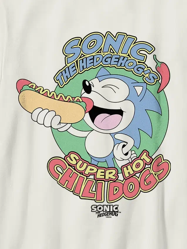 T-shirt graphique pour enfants « Sonic the Hedgehog Chilidogs »