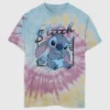 T-shirt graphique tie-dye Lilo et Stitch pour enfants