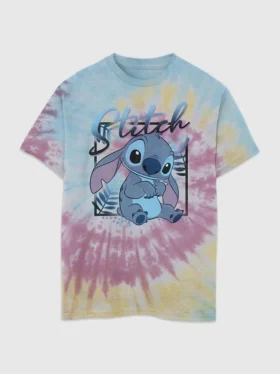 T-shirt graphique tie-dye Lilo et Stitch pour enfants