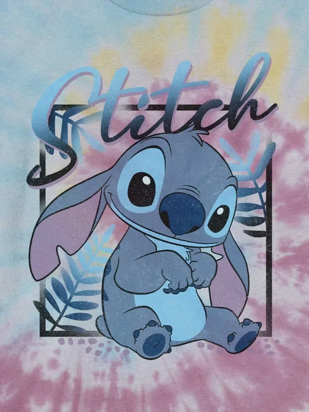 T-shirt graphique tie-dye Lilo et Stitch pour enfants