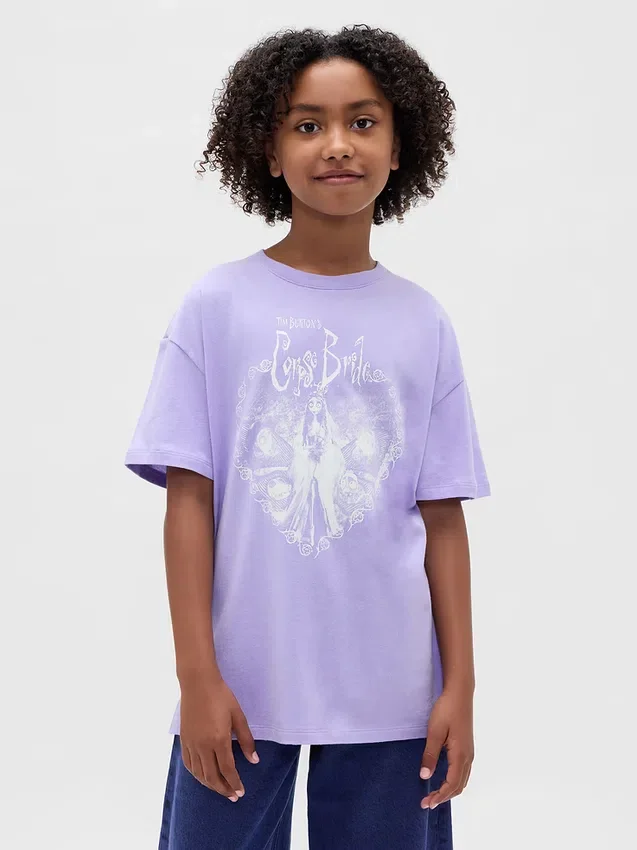 T-shirt graphique tunique oversize pour enfant