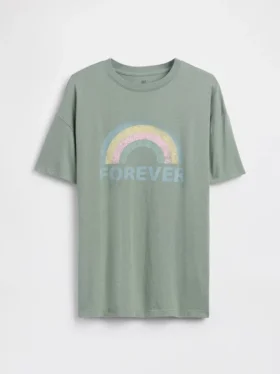 T-shirt graphique tunique oversize pour enfant