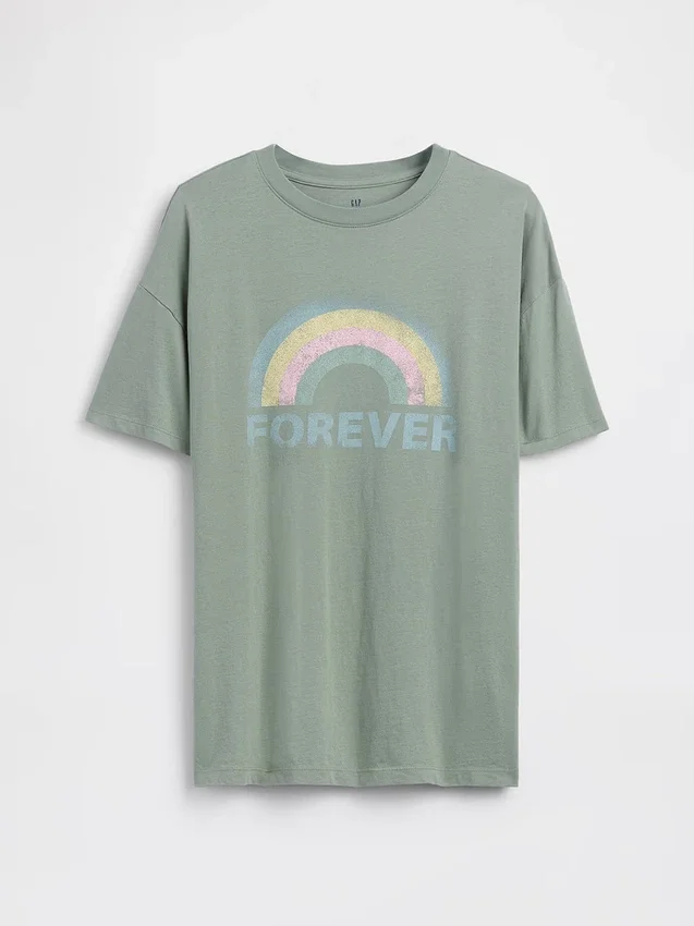 T-shirt graphique tunique oversize pour enfant
