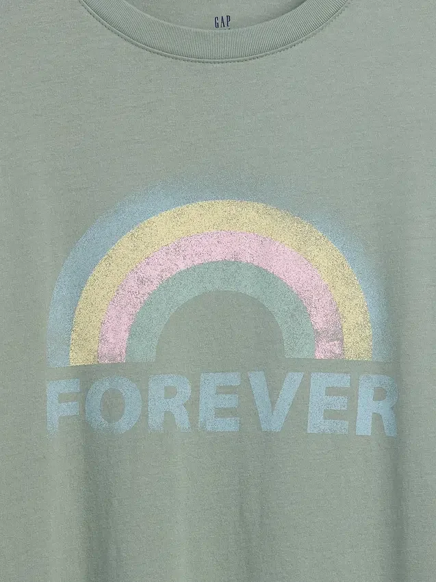 T-shirt graphique tunique oversize pour enfant
