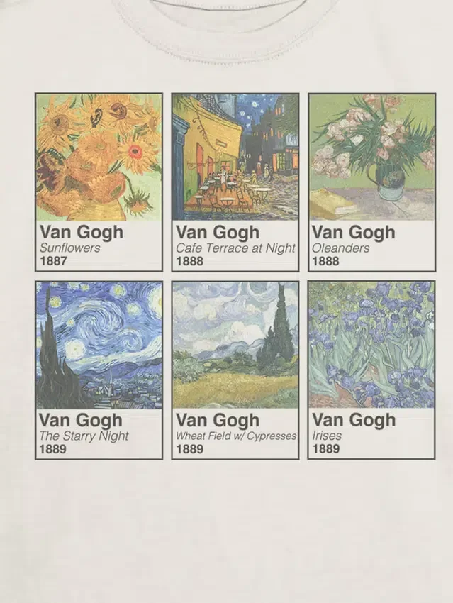 T-shirt graphique « Van Gogh Swatches » pour enfants