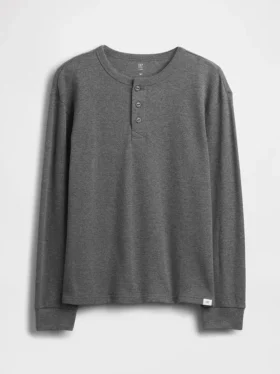 T-shirt Henley ample pour enfants