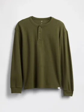 T-shirt Henley ample pour enfants