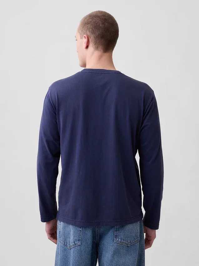 T-shirt Henley décontracté