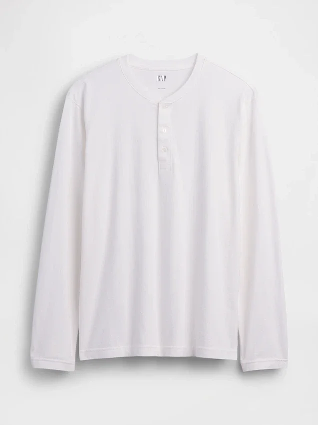 T-shirt Henley décontracté