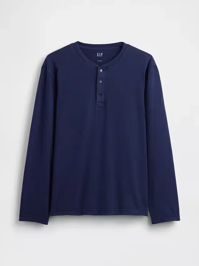 T-shirt Henley décontracté