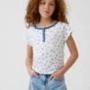 T-shirt Henley raglan pour enfant