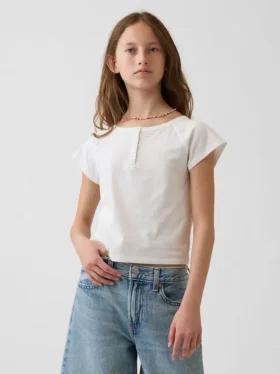 T-shirt Henley raglan pour enfant