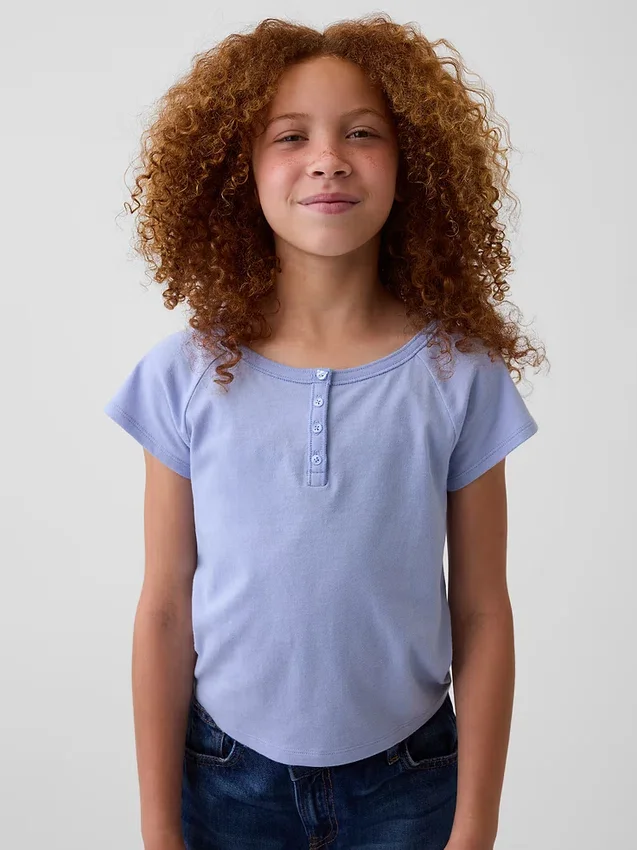 T-shirt Henley raglan pour enfant