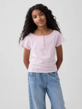 T-shirt Henley raglan pour enfant