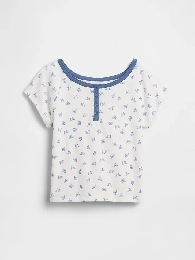 T-shirt Henley raglan pour enfant