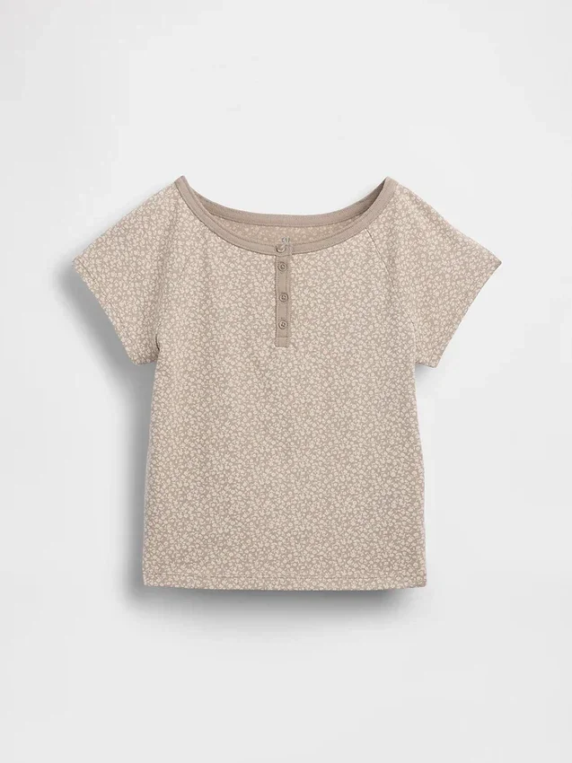 T-shirt Henley raglan pour enfant