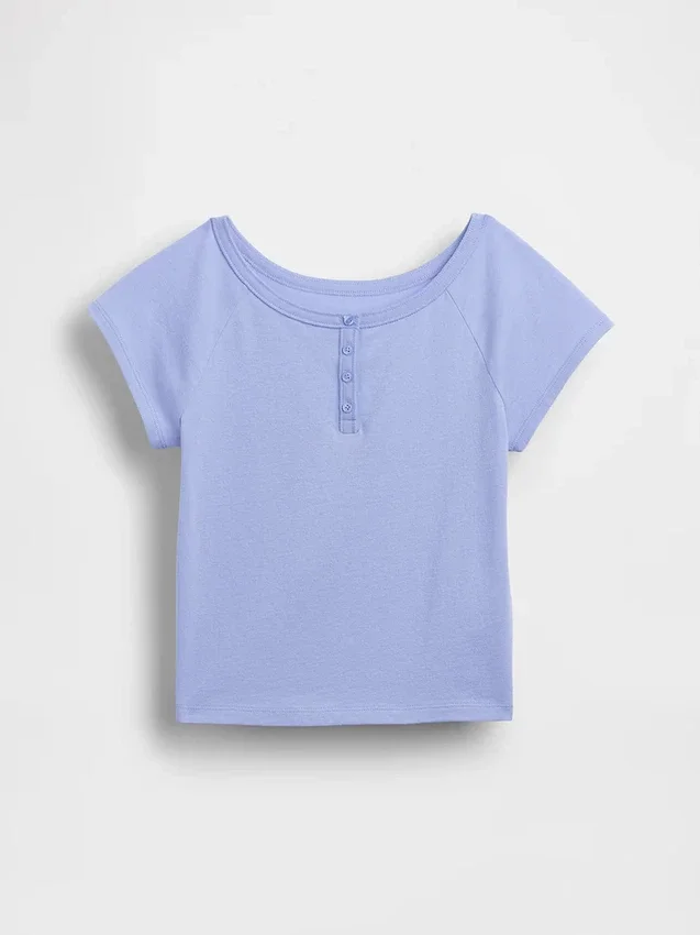 T-shirt Henley raglan pour enfant