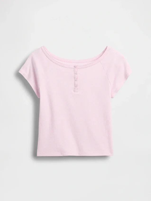 T-shirt Henley raglan pour enfant