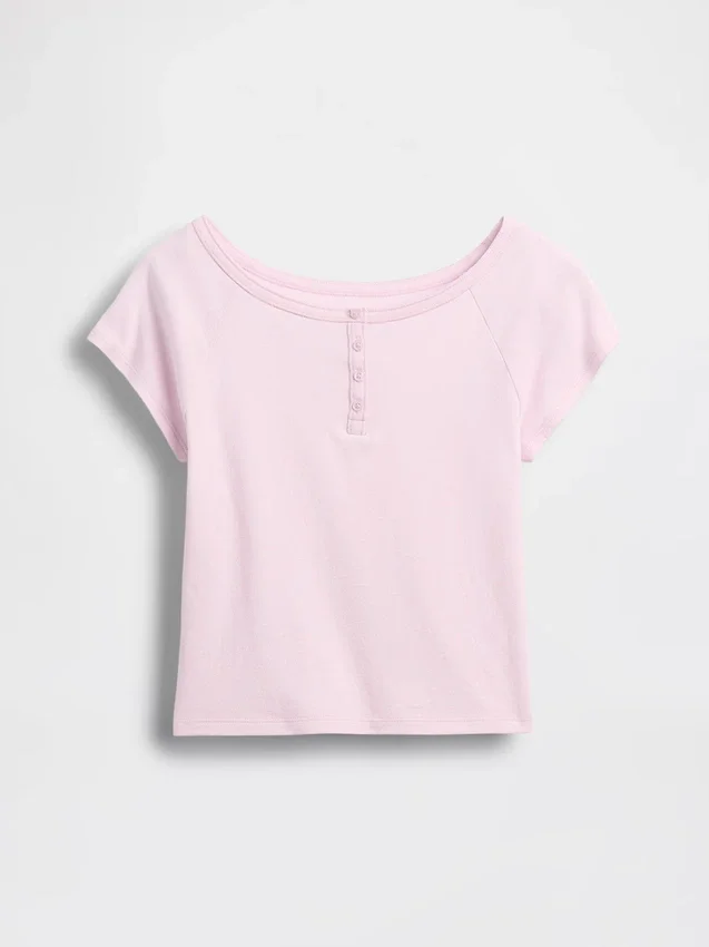 T-shirt Henley raglan pour enfant