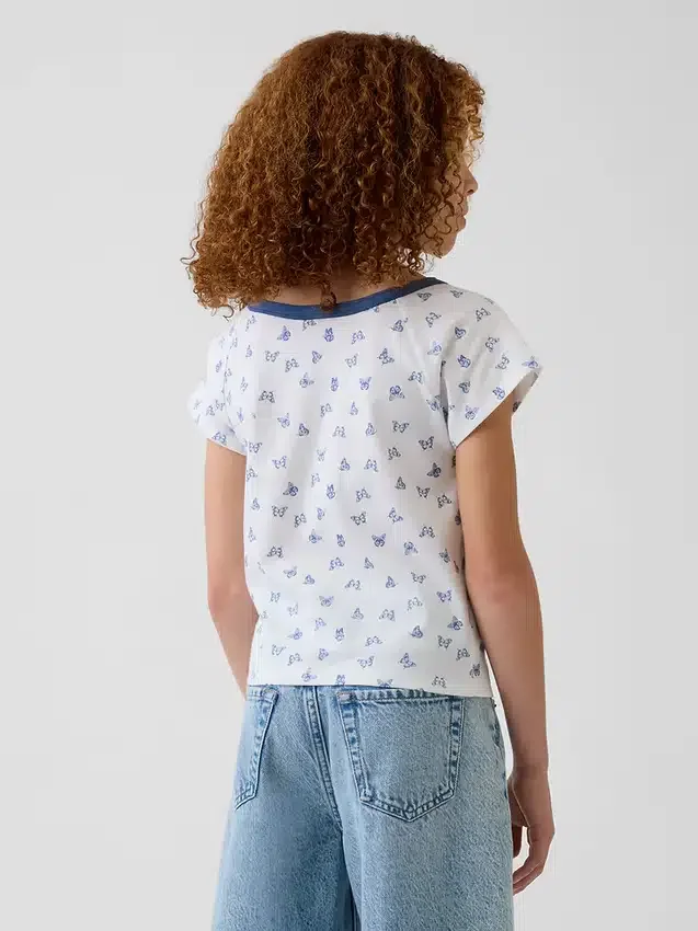 T-shirt Henley raglan pour enfant