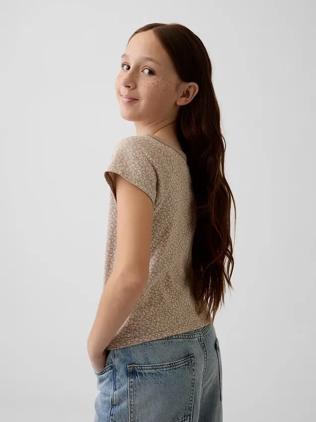 T-shirt Henley raglan pour enfant