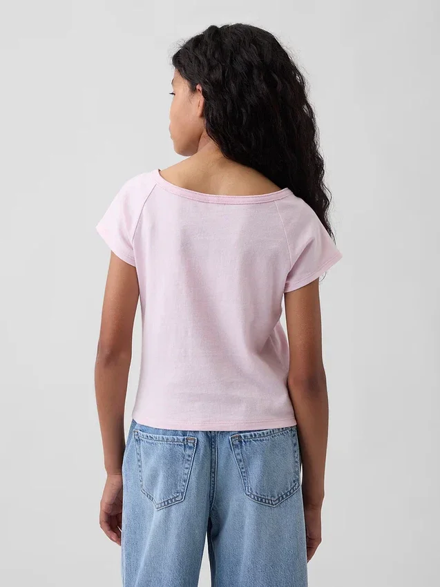 T-shirt Henley raglan pour enfant