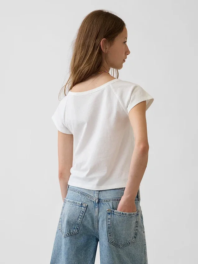 T-shirt Henley raglan pour enfant